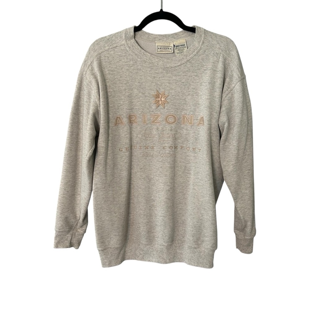 Vintage Arizona Gray Cream Embroidered Graphic Sweatshirt Women’s Size Medium